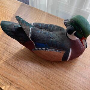 Vintage Danbury Mint Wood Duck Decoy by George Kruth